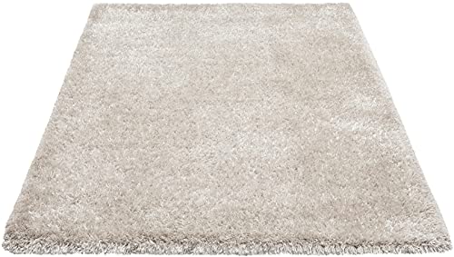 the carpet Willow - Alfombra de Pelo Largo para salón, Dormitorio, Moderna, Suave, Mate, Color Beige, 160 x 230 cm