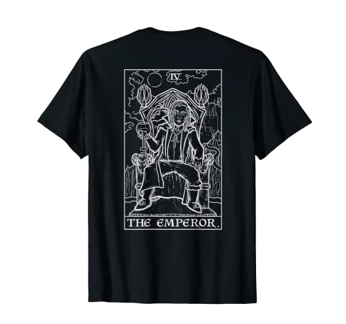 The Emperor Tarot Card Halloween Drácula Vampiro Back Print Camiseta