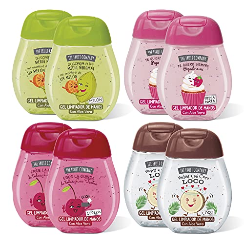 The Fruit Company 26350000 - Gel Limpiadores de Manos 70% Alcohol, 45 ml, 8 ud.