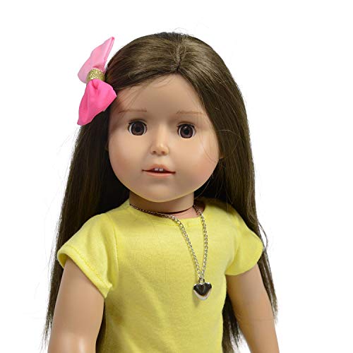 The New York Doll Collection Set de 3 Secuencia de Arco Iris Muñeca Cabello Accesorios - Incluye Lazo, Diadema Suave y Cabello Pinza para Moda Muchachas Muñecas - Encaja 18 pulgadas / 46 cm Muñecas