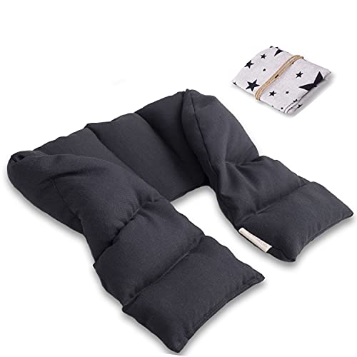 Thermikoa Saco Térmico Semillaa, Microondas Grande, 80 X 15 Cm Para Rodear Todo El Cuello Y Calmar El Dolor Cervical