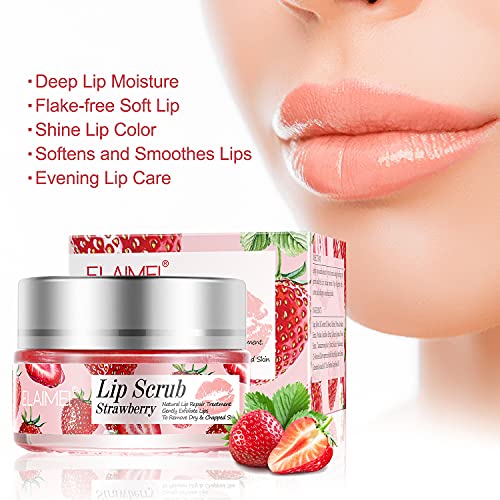 Thnkstaps Lip Exfoliante para Labios Exfoliantes e Hidratantes para Labios Exfoliante Labial Humectante Labio Exfoliante Tratamiento Elimina Eficazmente la Piel Muerta y Repara los Labios, 20g