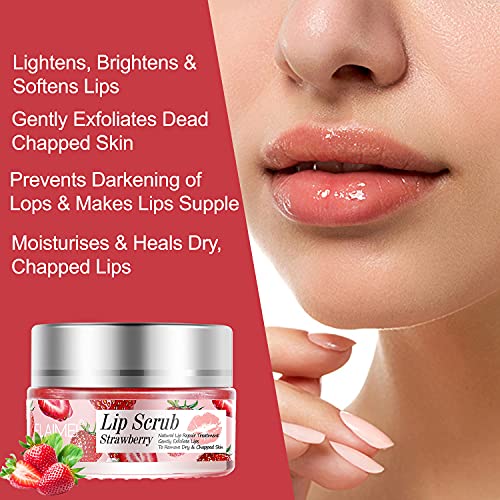 Thnkstaps Lip Exfoliante para Labios Exfoliantes e Hidratantes para Labios Exfoliante Labial Humectante Labio Exfoliante Tratamiento Elimina Eficazmente la Piel Muerta y Repara los Labios, 20g