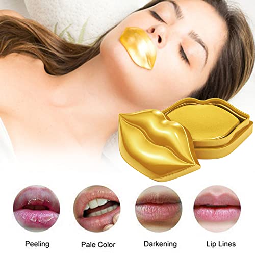 Thnkstaps Máscara de Labios 20 Piezas Mascarillas de Labios en Gel Hidratantes, Almohadillas Labiales para Antiarrugas, Exfoliante, Hidratante, Reductor de Líneas Finas