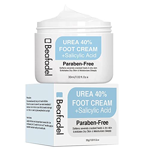 Tianbi Crema de urea para el cuidado de los pies, 40% de ácido salicílico, exfolia el removedor de callos para piel muerta, removedor de callos para el cuidado de los pies, crema hidratante