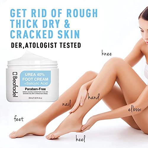 Tianbi Crema de urea para el cuidado de los pies, 40% de ácido salicílico, exfolia el removedor de callos para piel muerta, removedor de callos para el cuidado de los pies, crema hidratante
