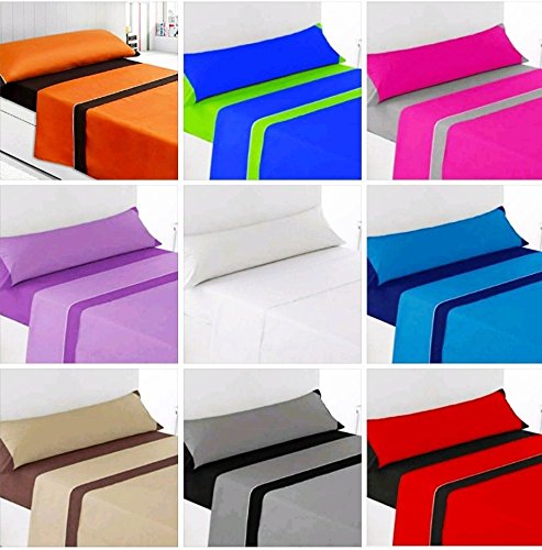 Tiendadeleggings - Rojo Negro 150 - Juego Sabanas 3 Piezas Microfibra Cama 150 x 200 cm