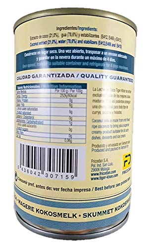 Tiger Khan Leche de Coco Light, 400ml