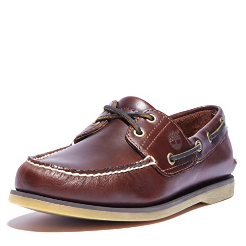 Timberland Classic 2 Eye, Náuticos Hombre, Marrón Rootbeer Smooth, 45 EU