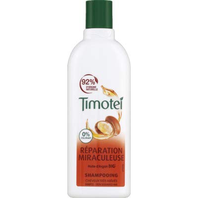 Timotei Shampooing Femme Réparation Miraculeuse Huile d'argan Bio 100% d'origine naturelle Pour cheveux très abimés 300ml