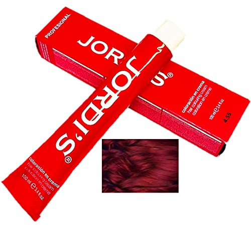 Tintes Profesionales color intenso y brillante - 4.55- CASTAÑO MEDIO CAOBA ROJO - Coloración en crema 100ml.