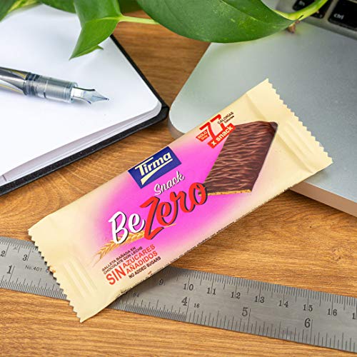 Tirma Snack Be-Zero Galleta Bañada en Chocolate con Leche, Sin Azúcares Añadidos (6 Packs x 17.5g) 105g