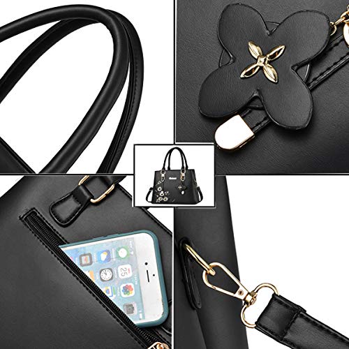 Tisdaini Bolsos de Mano Mujer Bolsos Bandolera Moda Artesanía de Bordado Bolsos Totes Shoppers y Bolsos de Hombro Rojo