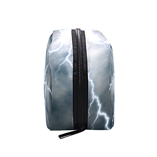TIZORAX Bolsa de maquillaje de mano de descarga eléctrica bolsa de maquillaje organizador bolsa de viaje
