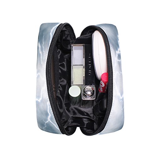 TIZORAX Bolsa de maquillaje de mano de descarga eléctrica bolsa de maquillaje organizador bolsa de viaje