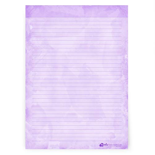 To Do List Notepad - Cosas para Hacer Hoy Lista Almohadilla A4+A5-60 Hojas - Púrpura Acuarela - 80gsm - Hecho en UK por Monstruo Papelería - Set de 2
