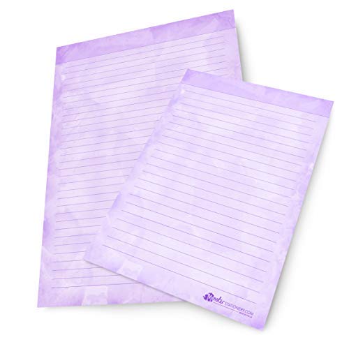 To Do List Notepad - Cosas para Hacer Hoy Lista Almohadilla A4+A5-60 Hojas - Púrpura Acuarela - 80gsm - Hecho en UK por Monstruo Papelería - Set de 2