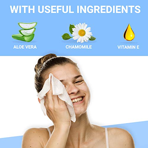 Toallitas húmedas corporales de lujo para adultos y personas mayores - Toallitas para higiene del cuerpo de baño y limpieza sin agua grandes - Toallitas limpiadoras desechables (pack de 60)