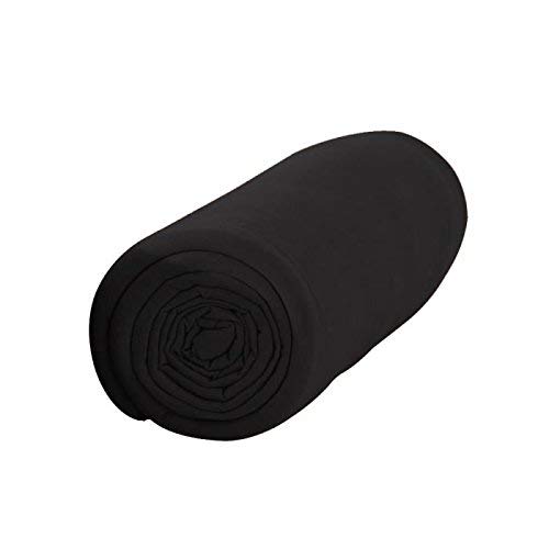 TODAY Sábana Ajustable-160x200 cm Jersey-Color, 100% algodón, Negro