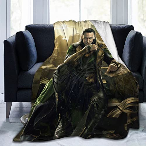Tom Actor Hiddleston - Manta de franela de forro polar suave para sofá, sala de estar, 80 x 60 pulgadas