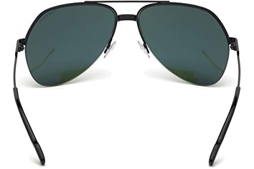 Tom Ford FT0644 01N 62 Monturas de Gafas, Negro (Negro LucidoVerde), 62.0 Unisex Adulto