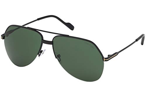 Tom Ford FT0644 01N 62 Monturas de Gafas, Negro (Negro LucidoVerde), 62.0 Unisex Adulto