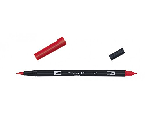 Tombow - Dual Brush | Estuche con 12 Rotuladores Acuarelables de Doble Punta en Colores Primarios