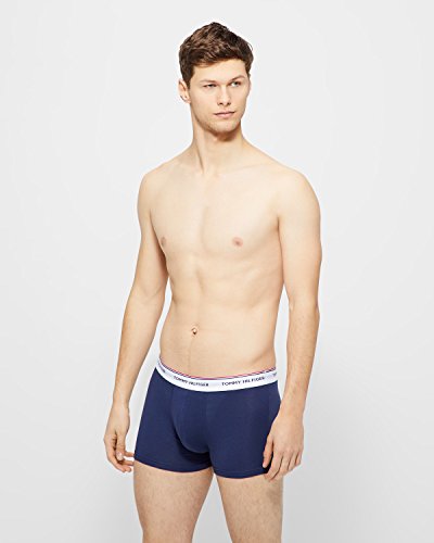 Tommy Hilfiger 3p Trunk Bóxer, Multicolor (Multi/Peacoat 904), Large (Pack de 3) para Hombre