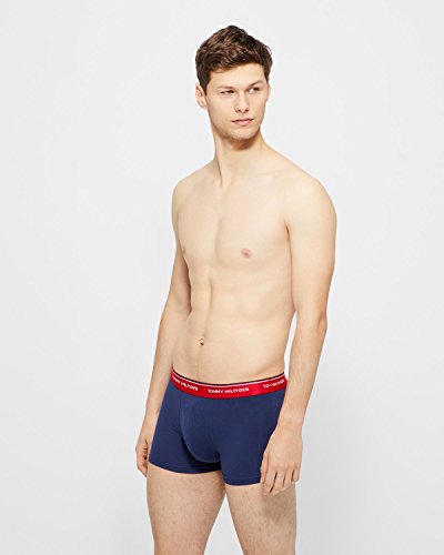 Tommy Hilfiger 3p Trunk Bóxer, Multicolor (Multi/Peacoat 904), Large (Pack de 3) para Hombre