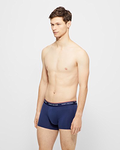 Tommy Hilfiger 3p Trunk Bóxer, Multicolor (Multi/Peacoat 904), Large (Pack de 3) para Hombre