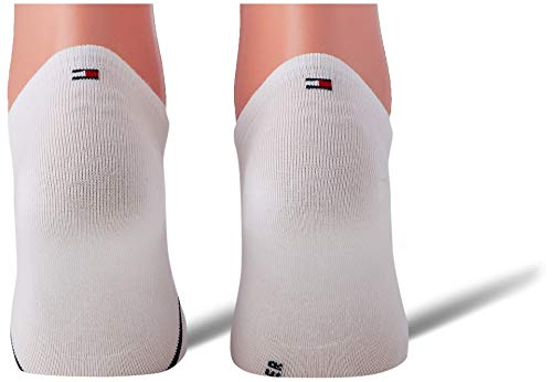 Tommy Hilfiger Breton Stripe Men's Footie Socks (2 Pack) Calcetines, Blanco, 39-42 para Hombre