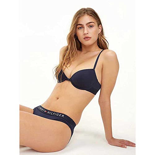 Tommy Hilfiger Briefs B Braguitas con Cintura Elástica y Logo, Azul (Navy Blazer), L para Mujer