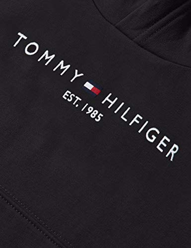 Tommy Hilfiger Essential Hoodie Diseño con Capucha, Black, 6 años para Niños