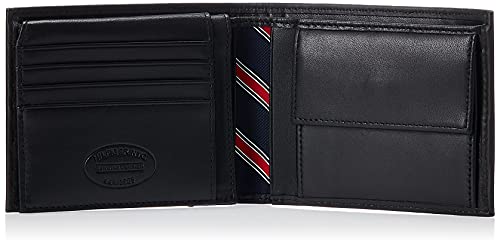 Tommy Hilfiger Eton CC Flap and Coin Pocket, Cartera Hombre^Mujer, Black, OS