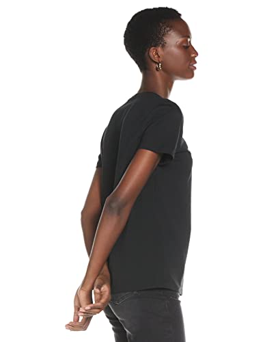 Tommy Hilfiger Heritage Crew Neck Graphic tee Camiseta, Schwarz (Masters Black 017), Medium para Mujer