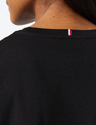 Tommy Hilfiger Heritage Crew Neck Graphic tee Camiseta, Schwarz (Masters Black 017), Medium para Mujer