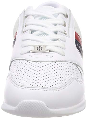 Tommy Hilfiger Lightweight Leather Sneaker, Zapatillas Mujer, Rojo (RWB 020), 40 EU