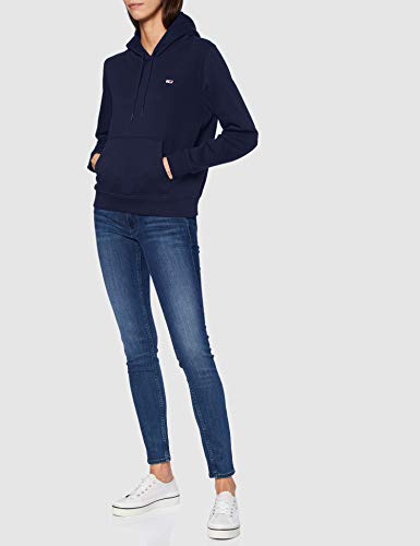 Tommy Hilfiger Tjw Regular Fleece Hoodie Sudadera, Azul (Twilight Navy), XS Mujer