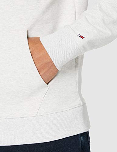 Tommy Jeans TJM Tommy Chest Graphic Hoodie Pantalones, Gris plateado, 24-28 para Hombre