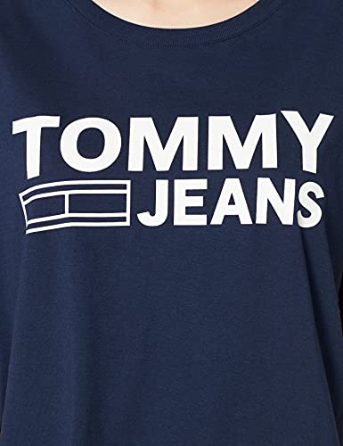 Tommy Jeans TJW Essential Bold Graphic tee PC Camiseta, Negro (Iris), XL para Mujer