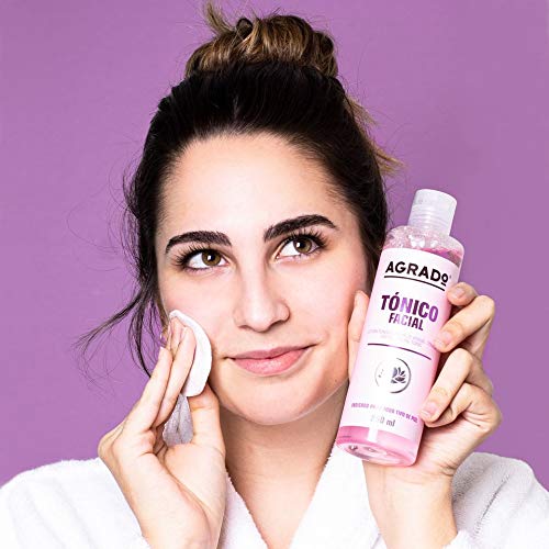 Tónico Facial 250ml Tónico para todo tipo de Piel Limpieza Facial Diaria Elimina Impurezas y Restos de Maquillaje AGRADO