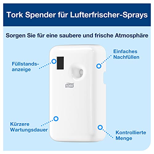 Tork 562000 Dispensador para ambientador en Spray / Ambientador automático compatible con el sistema A1 / Blanco