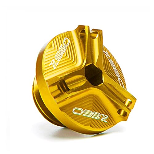 Tornillo De La Tapa del Tapón De La Taza del Filtro De Aceite del Motor M20 * 2,5 De La Motocicleta para Kawasaki Z650 2017 2018 2019 2020 2021 Front Brake Reservoir Fluid Cap (Color : Oro)