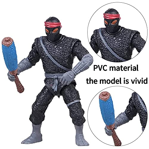 Tortugas Ninja Mutantes Adolescentes, 6Pcs Mini Juego De Figuras Decoración Mutant Turtle Caricatura Cake Topper Para Baby Shower Fiesta De Cumpleaños Suministros Para Adorno De Torta