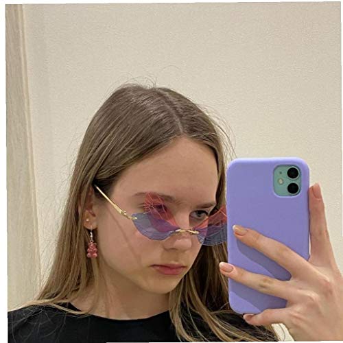 TOSSPER Marco Sin Rebordes De La Libélula del De Mariposa Gafas De Sin Montura Gafas De De Los Ojos Gafas De Uv400 del Metal