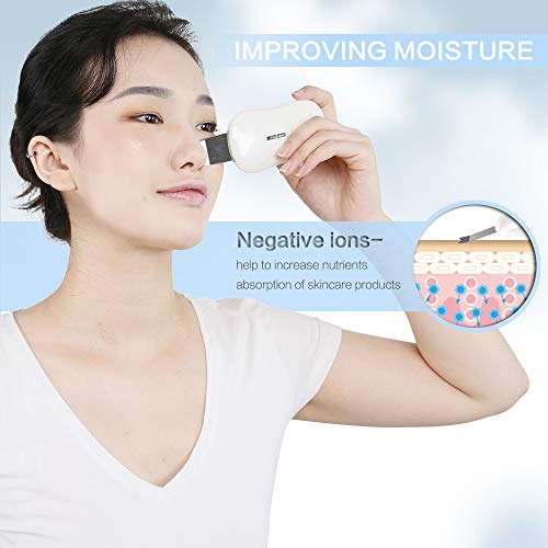 TOUCHBeauty Limpiador Facial Ultrasónico, Skin Scrubber, Peeling Ultrasónico Facial Skin Scrubber para Removedor de puntos negros, Limpiar los Poros y Cuidar la Piel, USB Recargable AG-1887
