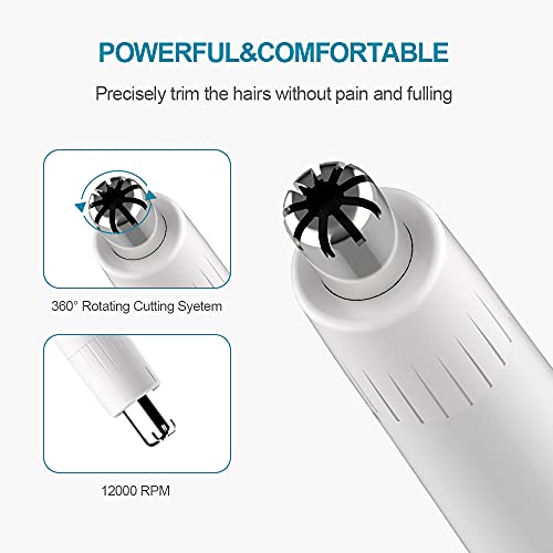 TOUCHBeauty Recortador de orejas de nariz eléctrico, Recortador de cejas, Depiladora Cejas, todo en un depilador para mujeres, tecnología de afeitar sin dolor AG-1458