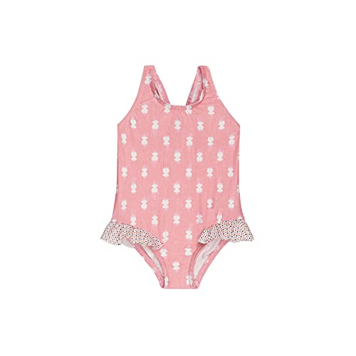 TOUS BABY - Bañador integral con lazo para Niña. Estampado Pin up-Tai. Color Rosa (3 Meses a 4 Años) (4A)