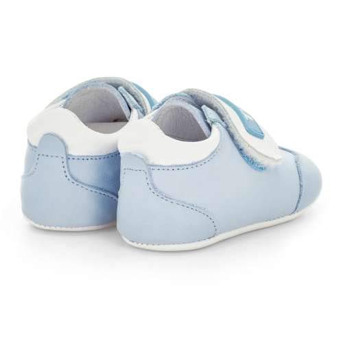 TOUS BABY - Patuco de Piel Deportivo con Velcro. (Talla 17) (Celeste)