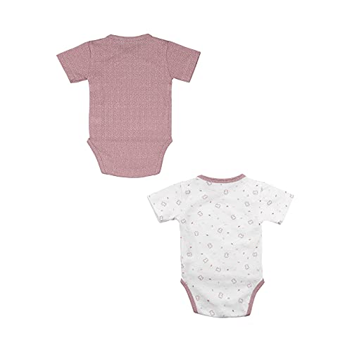 TOUS BABY - Set 2 bodys Manga Corta cruzados para tu Bebé. Estampado Chill. (Marrón, 6-12 meses)